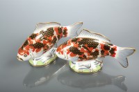 Lot 172 - PAIR OF ROYAL CROWN DERBY IMARI KOI CARP each...