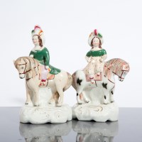 Lot 201 - PAIR OF VICTORIAN STAFFORDSHIRE ROYAL...