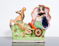 Lot 202 - VICTORIAN STAFFORDSHIRE FIGURE OF VENUS...