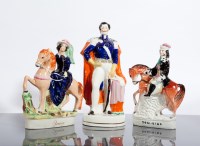 Lot 203 - THREE VICTORIAN STAFFORDSHIRE FIGURES...