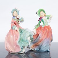 Lot 219 - TWO ROYAL DOULTON LADY FIGURES both depicting...