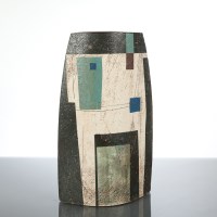 Lot 230 - BERNARD IRWIN STUDIO POTTERY VASE of angular...