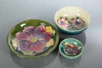 Lot 248 - GROUP OF THREE MOORCROFT CIRCULAR BOWLS each...