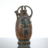 Lot 260 - ARTS AND CRAFTS STYLE AMPHORA JUG depicting...