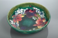 Lot 282 - MOORCROFT ORCHID PATTERN BOWL blue and green...