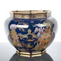 Lot 286 - CARLTON WARE JARDINIERE with Chinese pagoda...