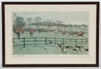 Lot 355 - TWO CECIL ALDIN HUNTING PRINTS both of hounds...