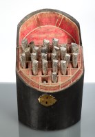 Lot 392 - 18TH CENTURY BOXED TRAVELLING CUTLERY SET with...