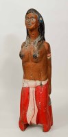 Lot 403 - CARVED PINE SHIPS FIGUREHEAD of an amazon...