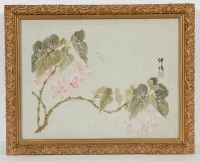 Lot 405 - PAIR OF CHINESE PAINTINGS ON SILK each...