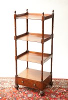 Lot 413 - VICTORIAN MAHOGANY FOUR TIER WHATNOT with...