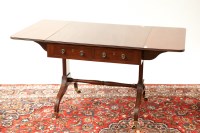 Lot 417 - REGENCY DESIGN MAHOGANY SOFA TABLE on reeded...