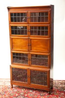 Lot 418 - 1940'S MAHOGANY FIVE SECTION OFFICE BOOKCASE...