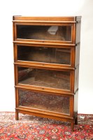 Lot 421 - GLOBE WERNICKE SECTIONAL OAK BOOKCASE with...
