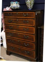 Lot 465 - EDWARDIAN MAHOGANY AND SATINWOOD CROSS-BANDED...