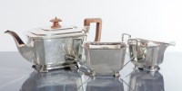 Lot 9 - EDWARDIAN SILVER TEA SERVICE maker Harrison...