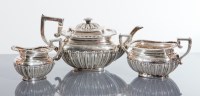Lot 11 - EARLY EDWARDIAN SILVER TEA SET maker Horace...