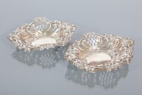 Lot 13 - PAIR OF LATE VICTORIAN PIERCED BON BON DISHES...