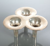 Lot 17 - MODERN SILVER VASE makers mark TL, in the form...