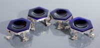 Lot 28 - SET OF FOUR SILVER OPEN SALT DISHES maker...