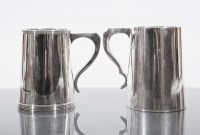 Lot 43 - TWO SILVER TANKARDS maker Hukin & Heath Ltd,...