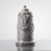 Lot 49 - LARGE VICTORIAN SILVER EWER maker Martin, Hall...