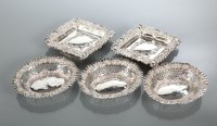 Lot 56 - THREE MATCHING VICTORIAN SILVER PIERCED BON...