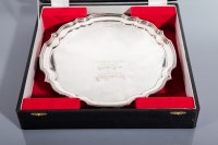 Lot 71 - SILVER TRAY makers Pinder Brothers, of...