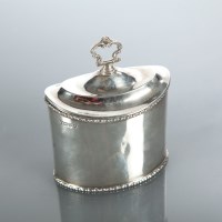 Lot 73 - EDWARDIAN SILVER TEA CADDY maker George Nathan...