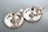 Lot 75 - PAIR OF EDWARDIAN SILVER CANDLE HOLDERS AND...