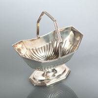 Lot 79 - VICTORIAN SILVER BASKET maker Thomas Bradbury...