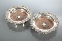 Lot 87 - PAIR OF VICTORIAN SILVER PLATED WINE SLIDES...