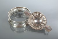 Lot 90 - CONTINENTAL SILVER TAZ DE VIN marks rubbed,...