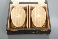 Lot 112 - PAIR OF NINE CARAT GOLD HAIRBRUSHES maker W G...