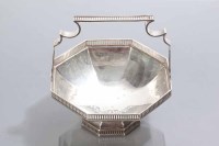 Lot 114 - VICTORIAN SILVER BASKET maker Martin Hall & Co....