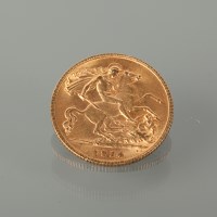 Lot 1013 - HALF SOVEREIGN DATED 1914