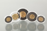 Lot 1018 - FIVE BRITISH GOLD COINS including 2008 Gold...
