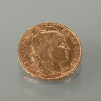 Lot 1021 - FRENCH GOLD 20 FRANC DATED 1907