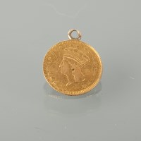 Lot 1026 - AMERICAN 1862 GOLD 1 DOLLAR COIN