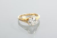 Lot 1104 - VICTORIAN DIAMOND SOLITAIRE RING the old...