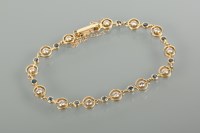 Lot 1112 - ART DECO STYLE SAPPHIRE AND DIAMOND BRACELET...