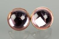 Lot 1127 - PAIR OF LALIQUE EARRINGS each with a circular...