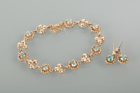 Lot 1163 - MID TWENTIETH CENTURY BLUE GEM SET BRACELET...
