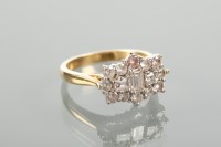 Lot 1169 - DIAMOND DRESS RING the boat shaped bezel set...