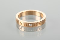 Lot 1187 - DIAMOND SET BULGARI RING engraved 'Bulgari' on...