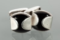 Lot 1188 - PAIR OF SILVER BULGARI CUFFLINKS with...
