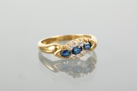 Lot 1197 - VICTORIAN STYLE SAPPHIRE AND DIAMOND CLUSTER...
