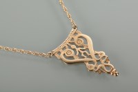 Lot 1218 - NINE CARAT GOLD OLA GORIE PENDANT NECKLACE...