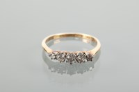 Lot 1228 - EARLY TWENTIETH CENTURY DIAMOND FIVE STONE...
