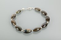 Lot 1232 - NECKLACE BY NATHALIE HAMBRO set with oval...